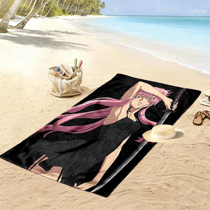 Gasai Yuno,Garten of Banban Print Beach Towel, Large Soft Quick Dry Towel for Beach Camping Swimming
