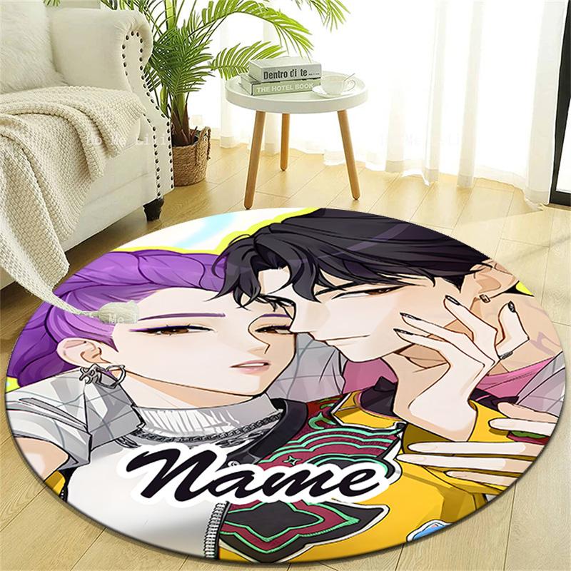 Personalized K-KPop Demon Hunters Round Chair Office Rug - Perfect for Mat, Office Chair & More - Ideal Gift for Birthdays and Holidays