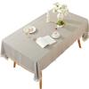 Solid Color Tassel Cotton And Linen Tablecloth Simple High-End Coffee Table Decoration Rectangular Dining Table Cloth