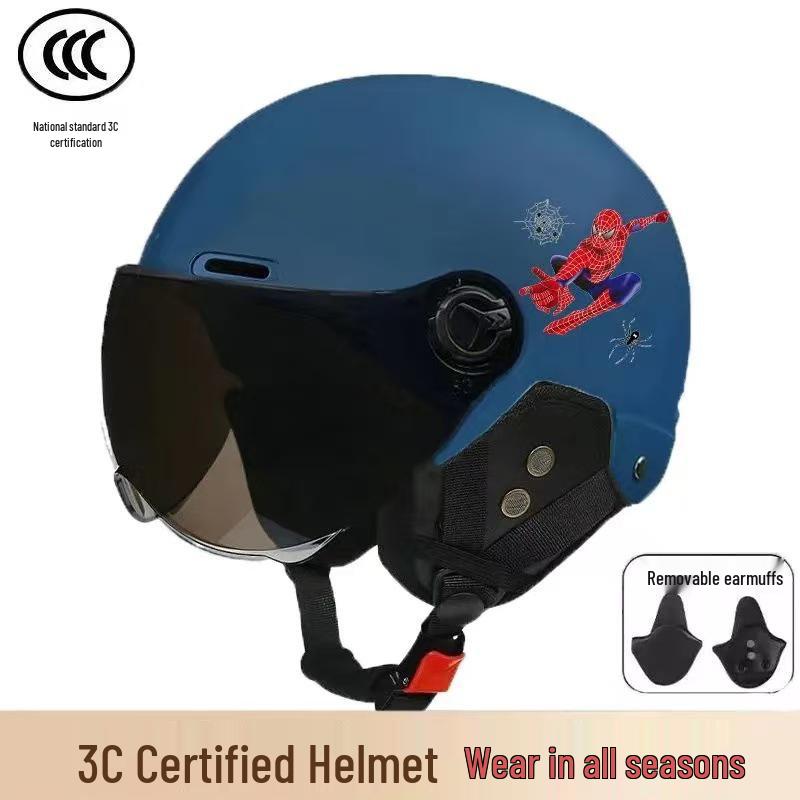 Children s Lightweight 3C Electric Motorcycle Helmet - Breathable, All-Season, Sun Protection for Boys Girls