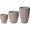 Flower Pot - GARDEN ID - Fancy - 40 X 42 Cm - For Garden, Balconies or Interiors - Taupe