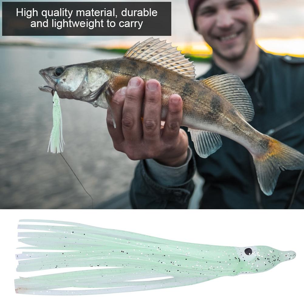 10pcs Bag Mini Size Squid Octopus Shape Fishing Bait Lure Fishing Tackle Tools Luminous White