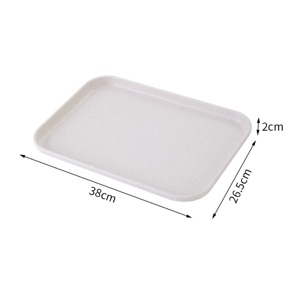 Eco-friendly Rectangular Tray Cutlery Tray Wheat Straw Tray Durable Bread Pan  Restaurant
