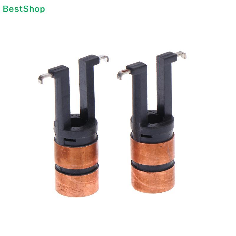 Copper Slip Ring Motor Commutator,2-Segment Electric Motor Collector Ring with Plastic Holder for Power Tools