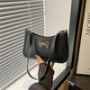 Women's Solid Color Shoulder Bag with Bow Decor, Fashion Casual Versatile Bag for Daily Commute & Everyday Use
