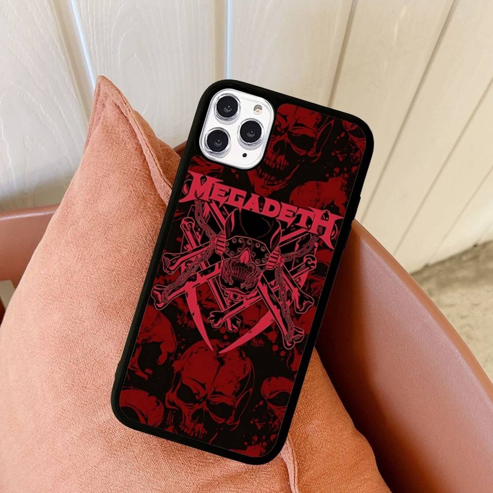 

1pc Band M-MegadethS Rock Metal PC+TPU Protective Phone Case For IPhone 17 16 Pro Max 15 Plus 14 13 12 11 Cover iPhone 13 pro