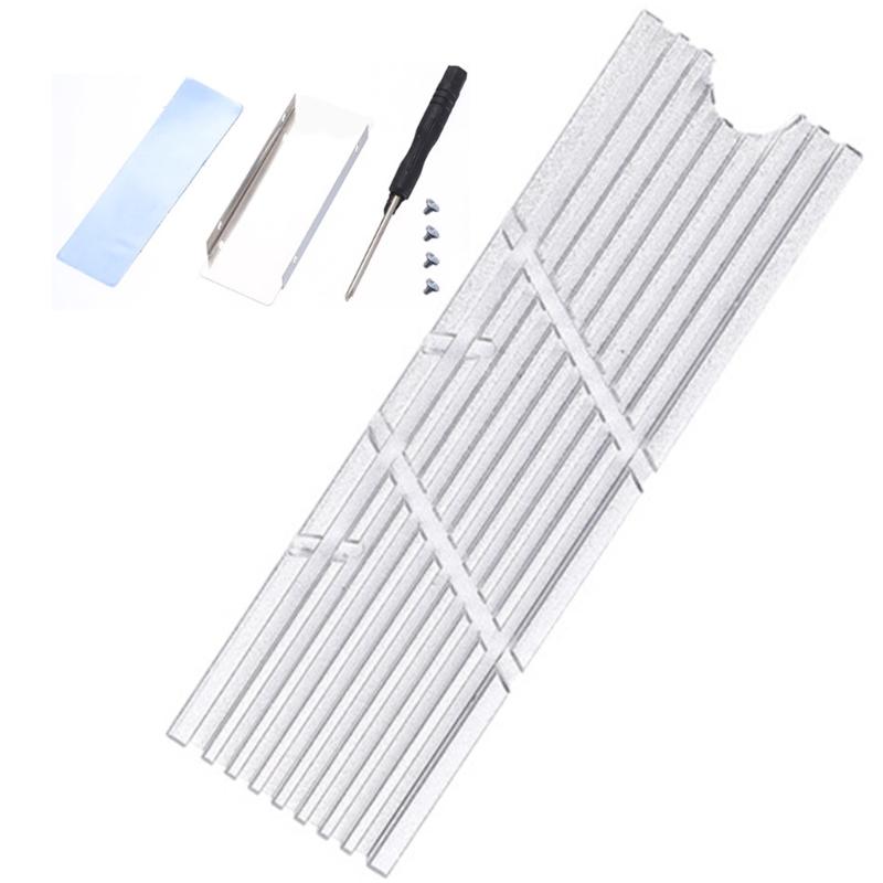 Passive Cooling Aluminum Heatsink For M.2 2280 NVMe Drive Includes Silicone Thermals Pad for Game Setups Ooling System