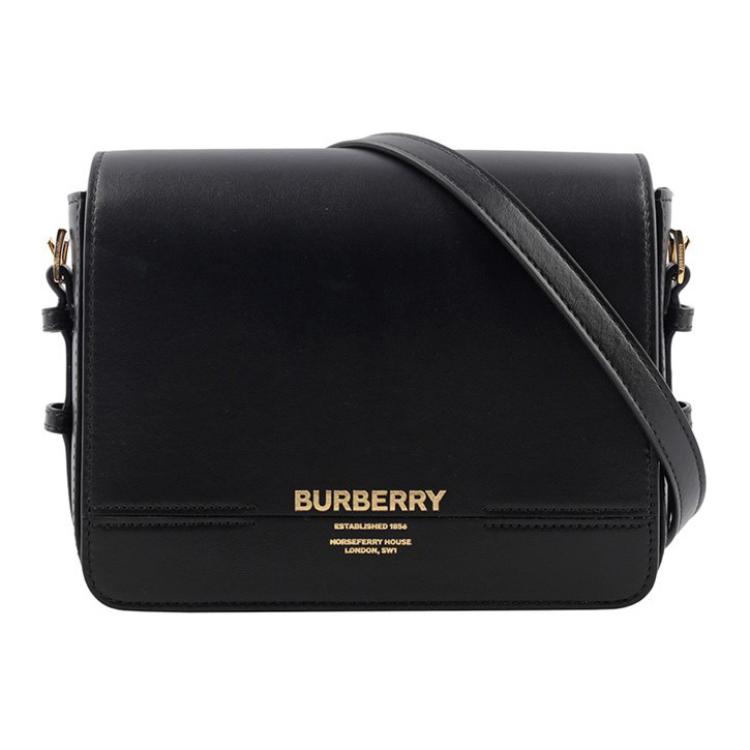 

Burberry Logo Print Grace Calfskin Crossbody Bag Women bags Black 80670351 Basic Set (Bag+Dust Bag)