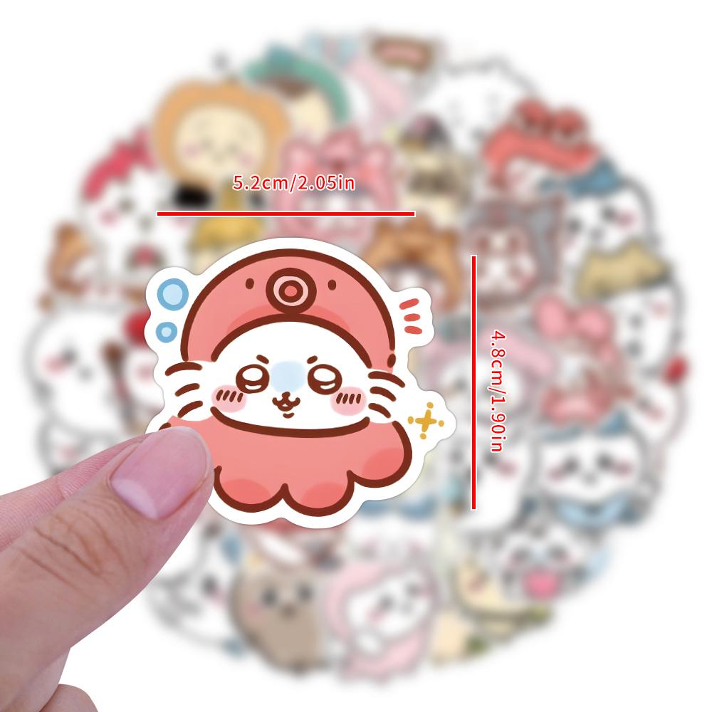 1060Pcs Cute Jiikawa Stickers Cartoon Laptop Phone Case Luggage Fridge Guitar Diy Decal Graffiti Chiikawa Sticker Kids Toy
