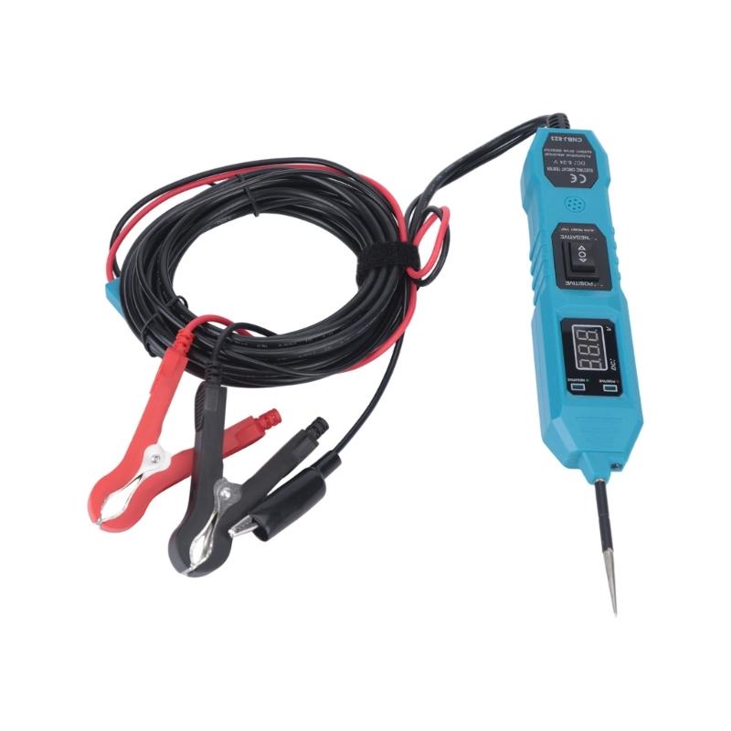 Car Electrical Tester Pen with Digital Readout, Automotive Circuit Test Pen for Signal and Power Checks, Extended Cable Design for Garage Wiring Work