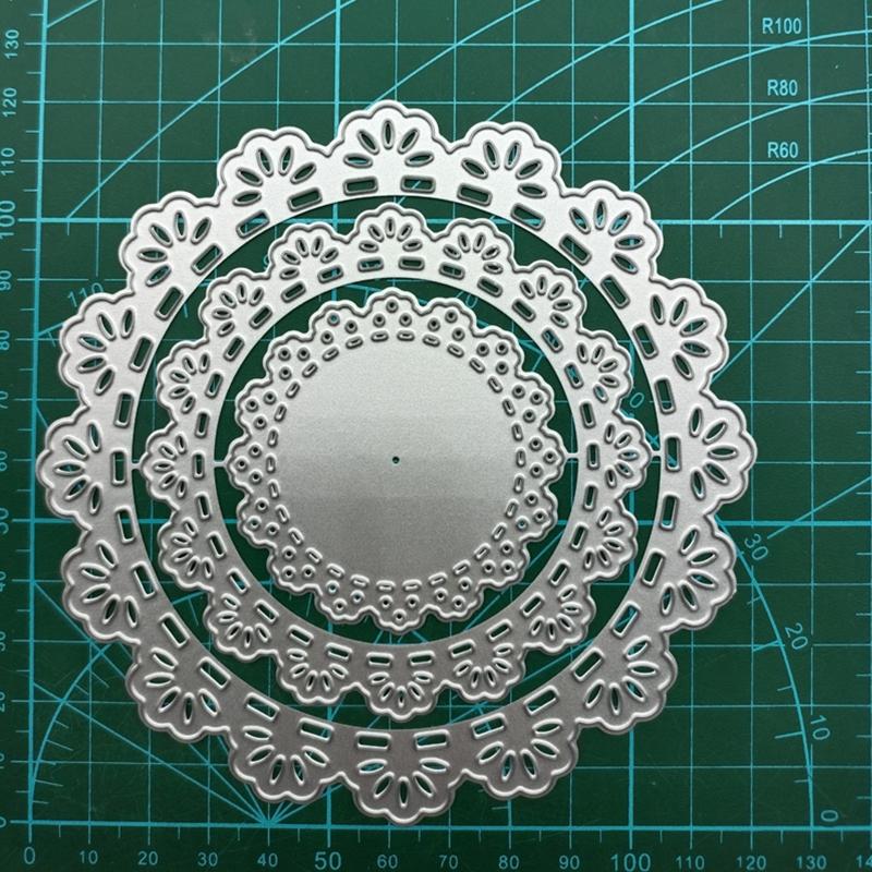 Laciness Die Cuts Nesting Cricle Cutting Dies Embossing Die Cuts Template for Kid Card Making Scrapbooking DIY Albums