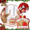 Christmas Hand Towels 2025 Elk Santa Tree Pattern Cleaning Cloth Coral Fleece Plush Towel Absorbent Hang Wipe Xmas Decor