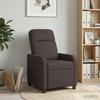 Massage Recliner Dark Brown Fabric