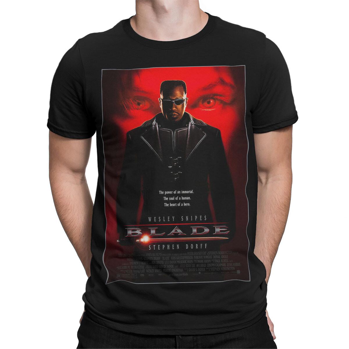 Wesley Snipes Blade Superhero Film Movie Mens 100% Cotton T-shirt Mens Tees Top Womens Graphic Action Top S