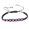 Burst Hand-Woven Amethyst Round Bead Shambhala Bracelet Bracelet