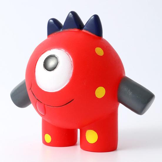 Chew Toy Built-in Sounder Cartoon Style Bite Resistant Wear-resistant Harmless Teeth Cleaning Scentless Squeaky Cartoon Animal Sound Doll for Home Use