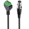 XLRs Female Male to 3Pin Terminals Block Adapter Cable for Sound Signal Transmission and Extension