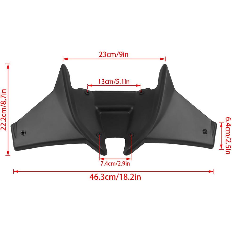 CHIFUN Frontspoiler Winglets Abtrieb Motorradverkleidung Aerodynamischer Schnabel Nasenkonus Verlängerung Verkleidung Ersatz für CB750 CB 750 Hornet 2023 2024