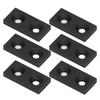 10Pcs Aluminum Alloy End Cover Double Holes Cover Plate for Profiles Frame CNC MachinesBlack