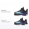 Scarpe da Basket Basse in Tessuto Moda Bambino Comode Antiscivolo Resistenti all'Usura Traspiranti Sneaker Unisex Nero Viola 312511111-4