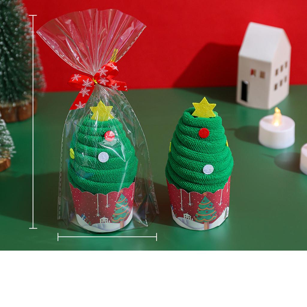 Claus Shaped Towel Cake Christmas Gift Giving Activity Small Gifts Christmas Tree Decoration Gift Box