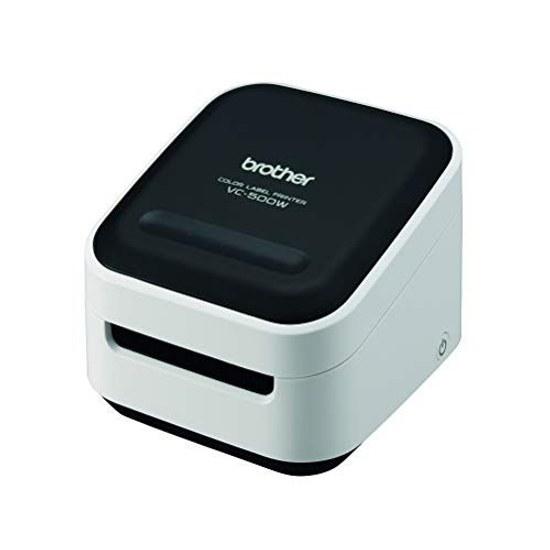 Brother Thermal Color Label Printer VC-500W (Full Printing Original Labels PC Smartphone Connection Auto Half-Cut Functionality USB Wireless LAN