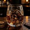 Gifts for Whiskey Lovers Octopus Pirate Glass, Sea Creature Tentacle Engraved Tumbler, Embossed Nautical Maritime Style Gift Father Rocks Glass