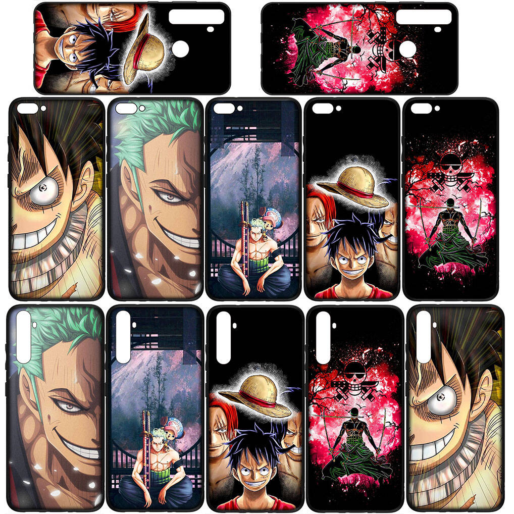Pour Samsung Galaxy S25 S24 S23 S22 Ultra FE Plus A17 A37 A57 A56 A55 A06 A16 A15 A36 A26 A35 A05 A25 A54 A34 Coque Dessin Animé Luffy Roronoa Zoro One Piece