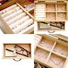 Sears Wooden Jewelry Box, Natural Brown, s98-0001-nb, for Necklaces, Rings, and Earrings, Large Capacity