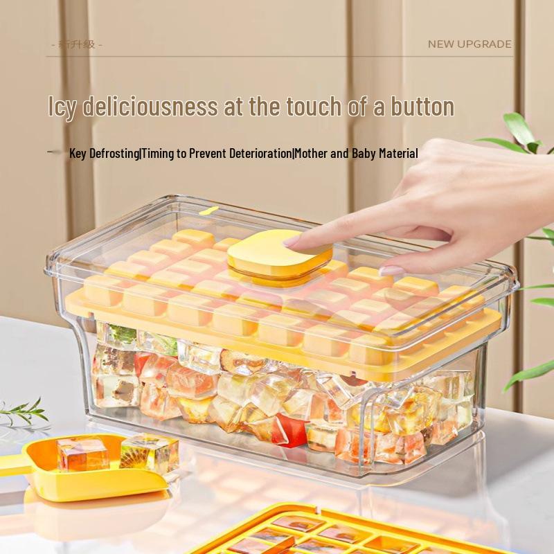68-Cube Food-Grade Ice Tray: DIY Ice Making Mold for Home Refrigerators