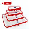 Large Clear Zipper Travel Organizer Bag for Pet Clothes & Toiletries - Hard Storage Box with High Capacity