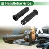 Motoforti Motorcycle Hand Grip Cover Rubber Aluminum Alloy Handlebar Grips for Motorcycle Scooter Bicycle ATV Black Universal