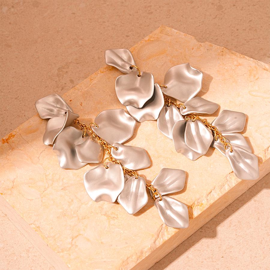 Orecchini a Frangia Ovali con Perle Vintage Francesi - Eleganti e Versatili Clip per Orecchie per Donna