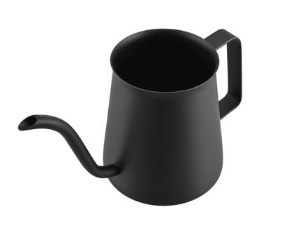 Mini czajnik przelewowy o praktycznej pojemności 500 ml, czarny, stal nierdzewna, ręczny czajnik przelewowy MDK-500-MB