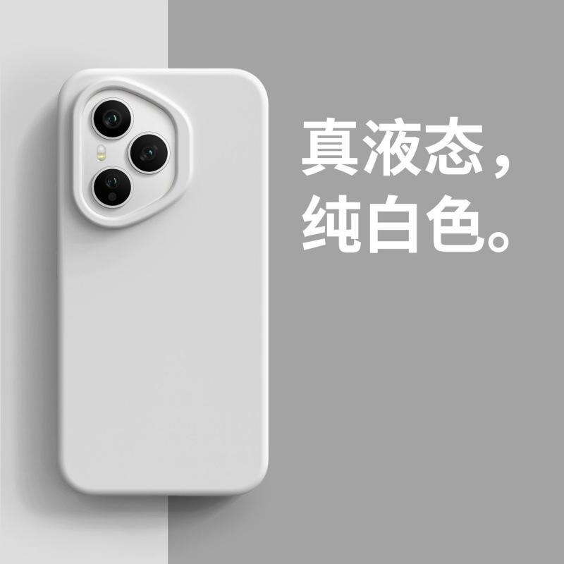 Applicable to the new high-end true liquid silicone skin feeling solid color simple anti-drop  case of Honor 111Pro mobile phone case