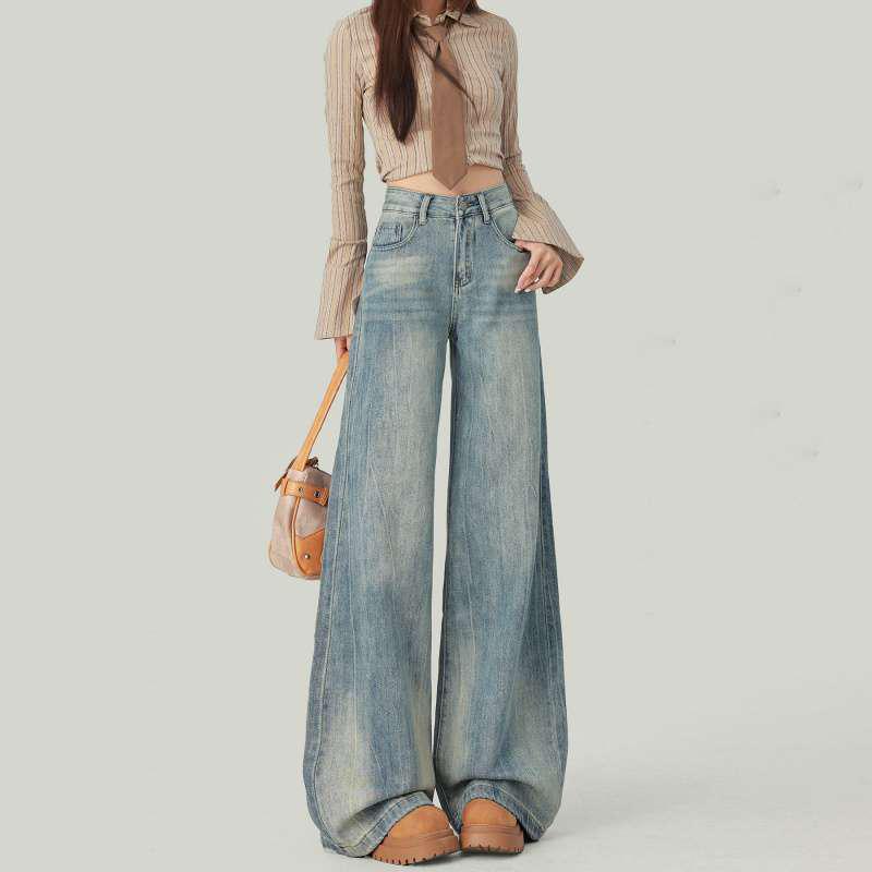 Women s Retro High-Waist Wide-Leg Jeans - Spring 2026 Collection 2XL