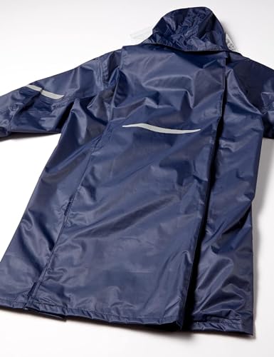 Winter Cherry Rain Tack Rain Suit II, Navy, Size L, Helmet-Compatible Hood, Backpack Compatible, School Rain Suit