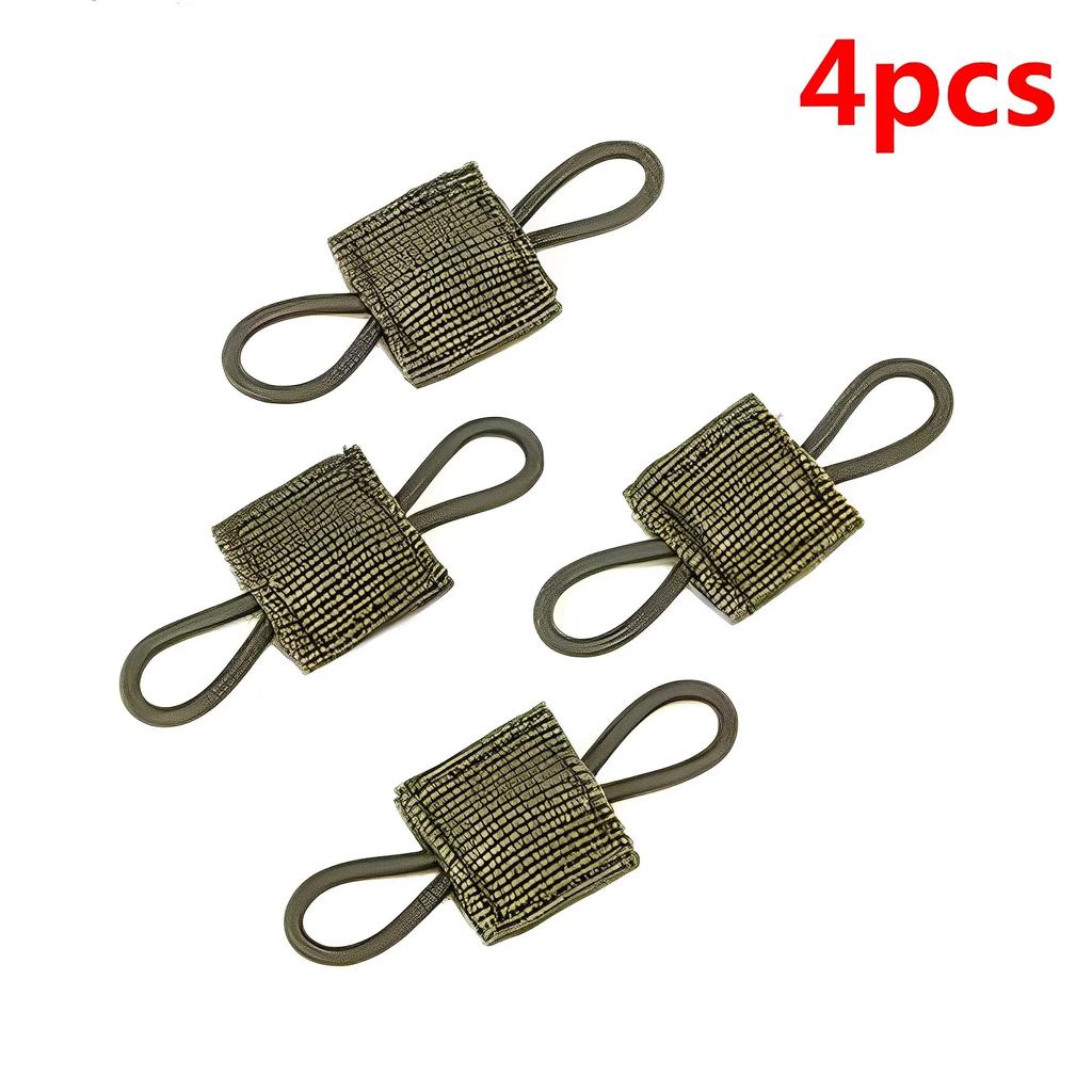 4pcs Tactical Gear Holder Molle Backpack Buckle Carabiner Clips Webbing Retainer Elastic Binding Ribbon Buckle for Tactical Vest