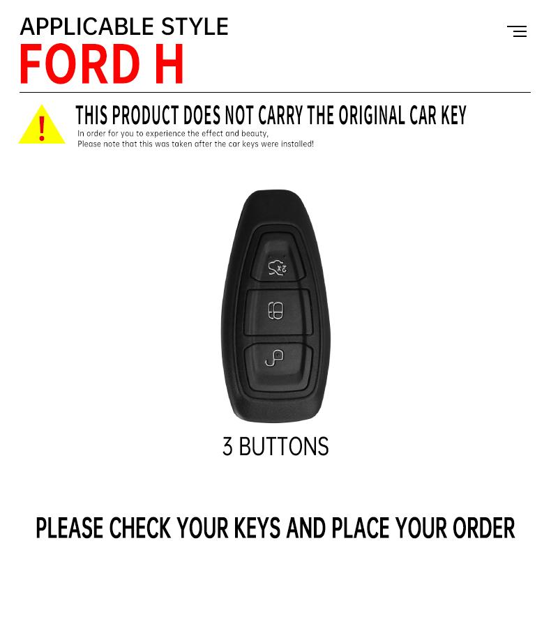 Styling Mouldings Metal Car Remote Key Case Cover Shell Fob for Ford Focus 3 4 ST Fiesta Fusion Kuga Ecosport Mondeo MK3 MK4 Pro