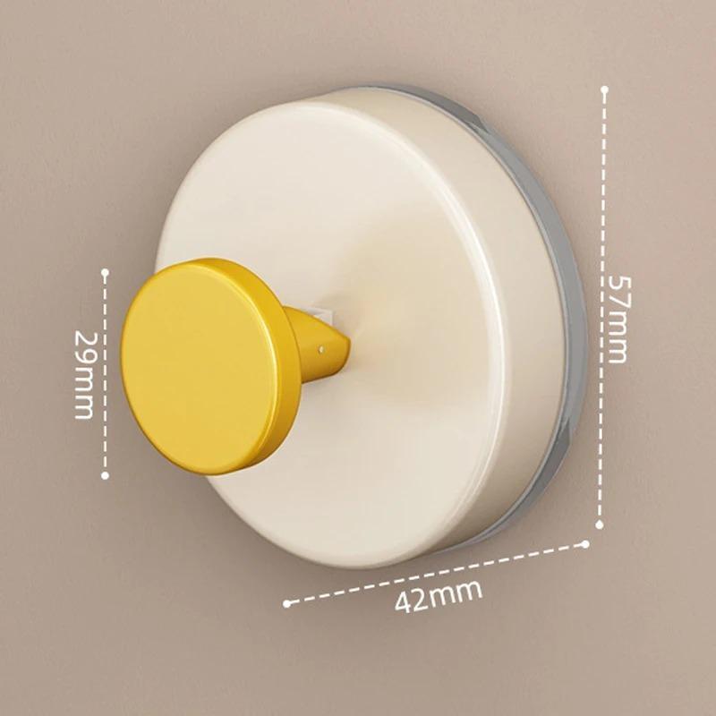 Suction Cup Hook Cute Adhesive Hook Bathroom Door Hanging Rack Kitchen Double Headed Strong Load-bearing Adhesive Hook Key Hooks