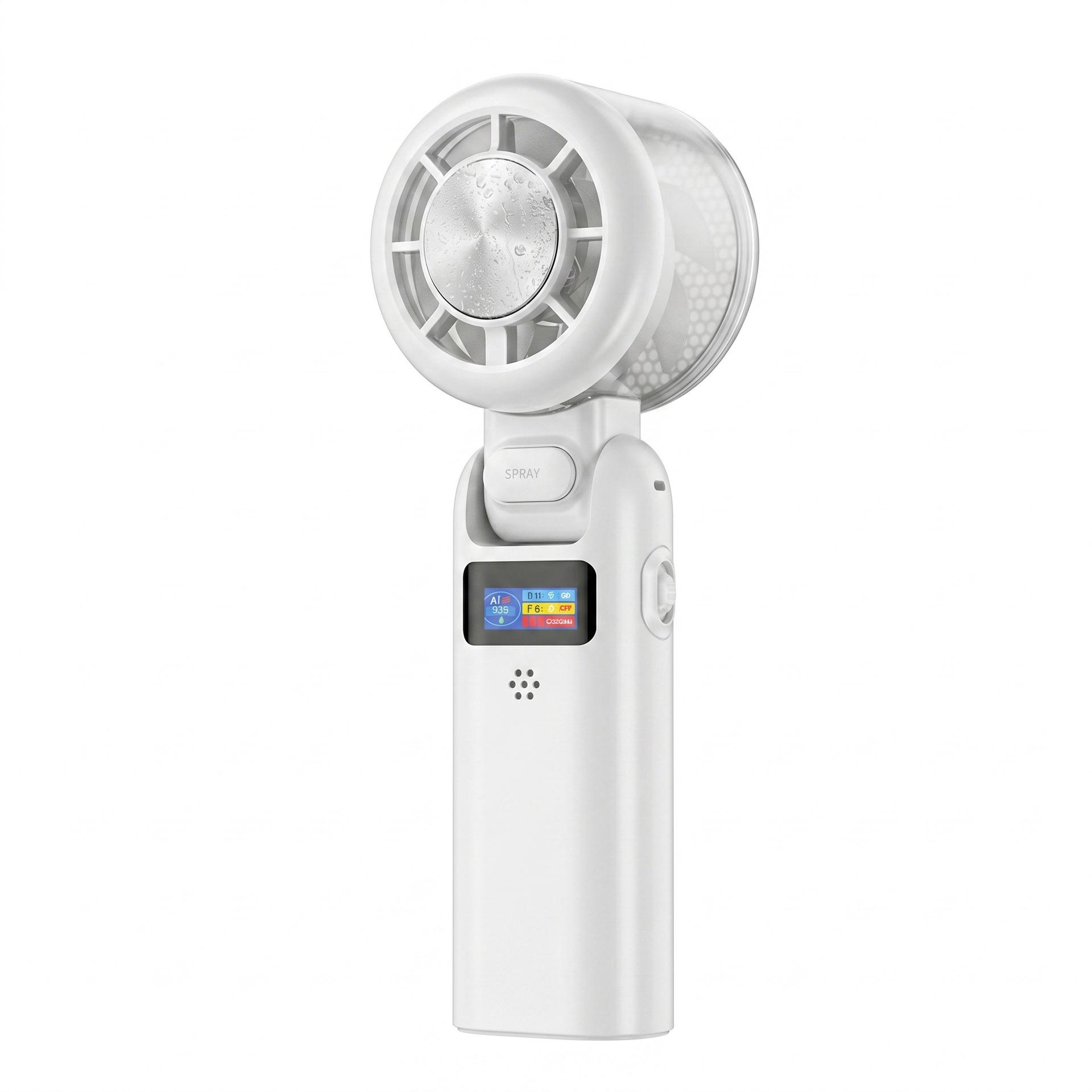 2026 AI Smart Voice-Controlled Fan with 200 Speed Levels & Semiconductor Refrigeration белый