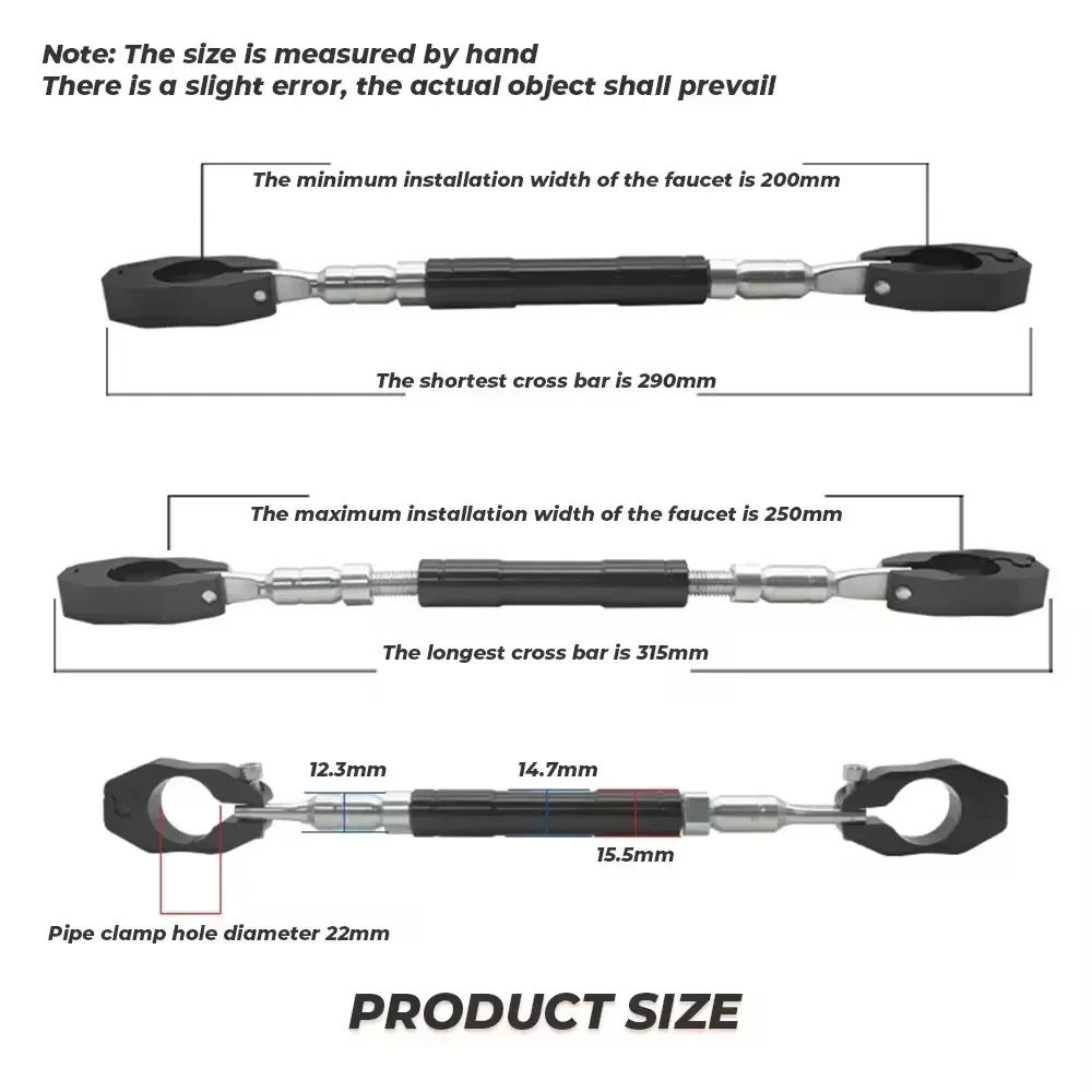 Motorcycle Balance Bar Handle Bracket Cnc Reinforced Level Crossbar Handlebar Modification Accessories Steering Wheel Strength