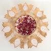 Handcrafted Bowl For Floating Flowers & Tea Light Candles, Golden Color