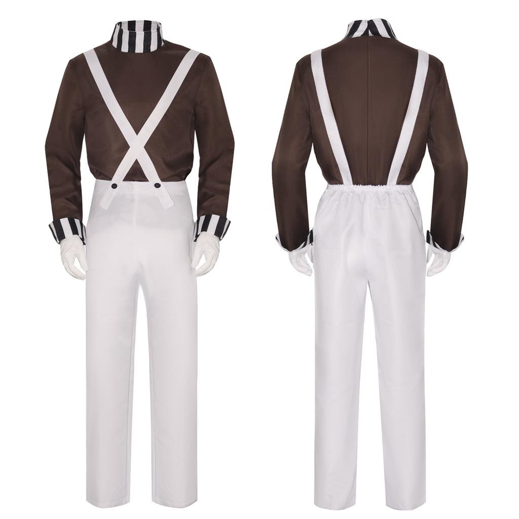 Anime Movie Loompa Oompa Cosplay Costume Adult Chocolate Factory Disguise Clothing Halloween Carnaval Halloween Party Suits