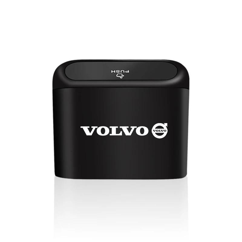 

Car Interior Storage Case Trash Bin Push Can Mini Tray Dustbin Garbage Box For Volvo Xc60 Xc90 V40 V60 S60 V50 V90 S80 C40 V70