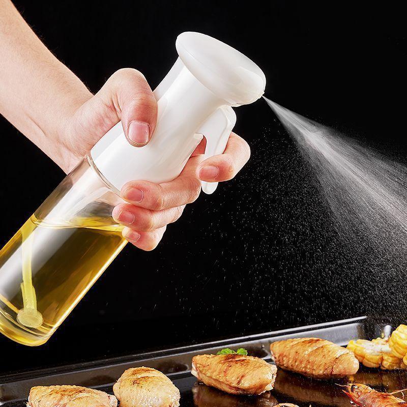 1pc 200ml/500ml Oil Spray Bottle Kitchen Cooking Olive Oil Dispenser Camping BBQ Baking Vinegar Soy Sauce Sprayer Containers