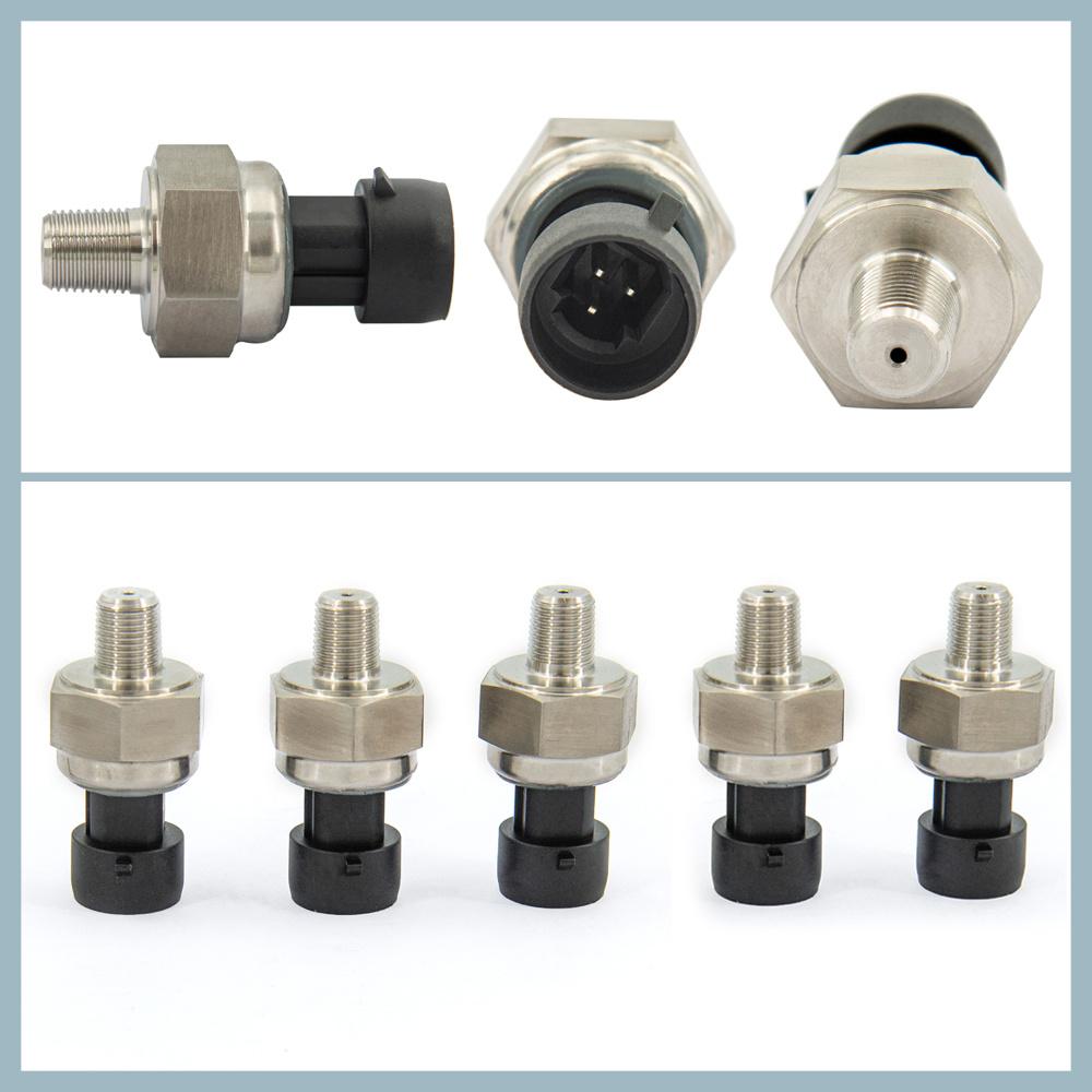 52mm 5-in-1 Display Air Pressure Gauge PSI Air Suspension Red LED With 5pcs 1/8NPT Electronic Sensors