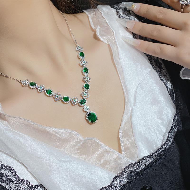 Camellia French Bright Simulation Ruby Bridal Set, 18K Full Diamond Plated Elegant And Noble Earrings Open Ring