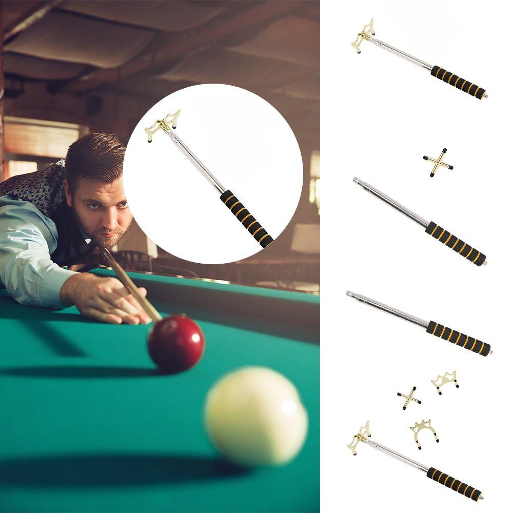 Removable Bridge Head Telescopic Billiards Pool Cue Stainless Steel Pool Table Cue Stick Bridge