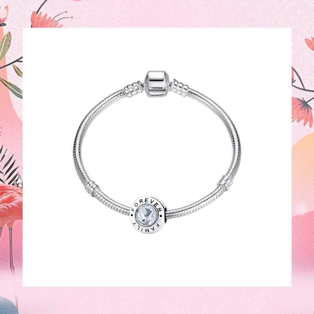 NINGAN Photo 925 Sterling Custom Engraved Heart Round Bead Dangle for Bracelets and Sterling Cubic Zirconia Charm, Silver, Necklaces, Women, Girls,